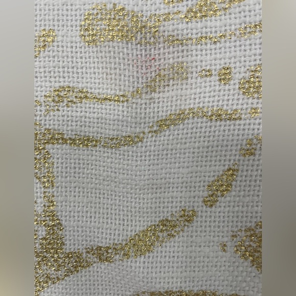 Lilly Pulitzer, 2, women’s gold & white fitted mini dress w/ black bead accents - Picture 2 of 10